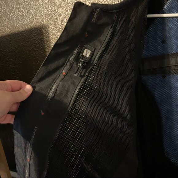Black Joe Rocket Zip Up Armored Motorcycle Jacket, Size 5XL - Picture 10 of 14